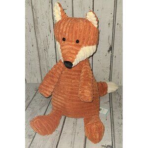 16" NWT Jellycat Cordy Roy Fox Plush Stuffed Animal Corduroy Beanbag Ribbed